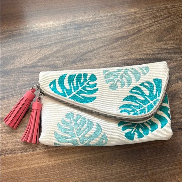 Tropical Leaf Print Chain Strap Bag - Picture 5 of 5